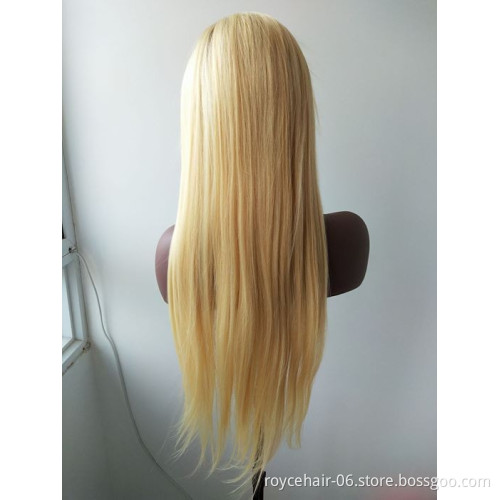 Blond 613 cambodian Human Hair Braided Perruque Silk Top Base Full Lace Wig for Black Women